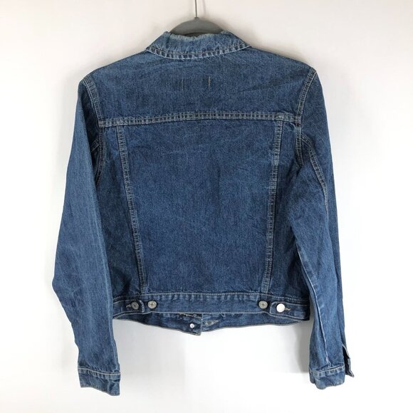Cassis Womens Denim Jacket Vintage Retro Trucker Dark Wash Cotton 38 US M - Picture 2 of 5
